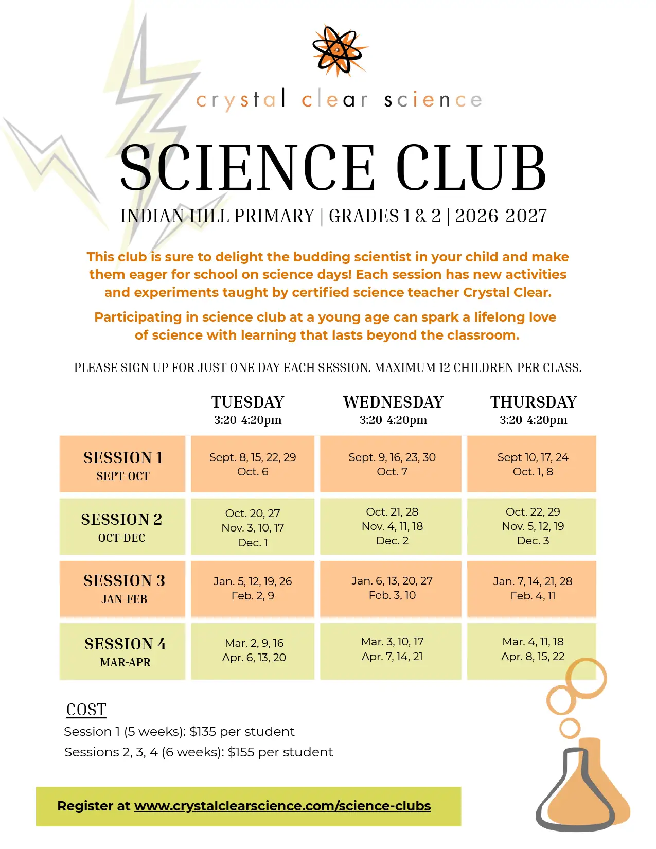 IHP Science Club Flyer 26-27 IHP Science Club Flyer 26-27