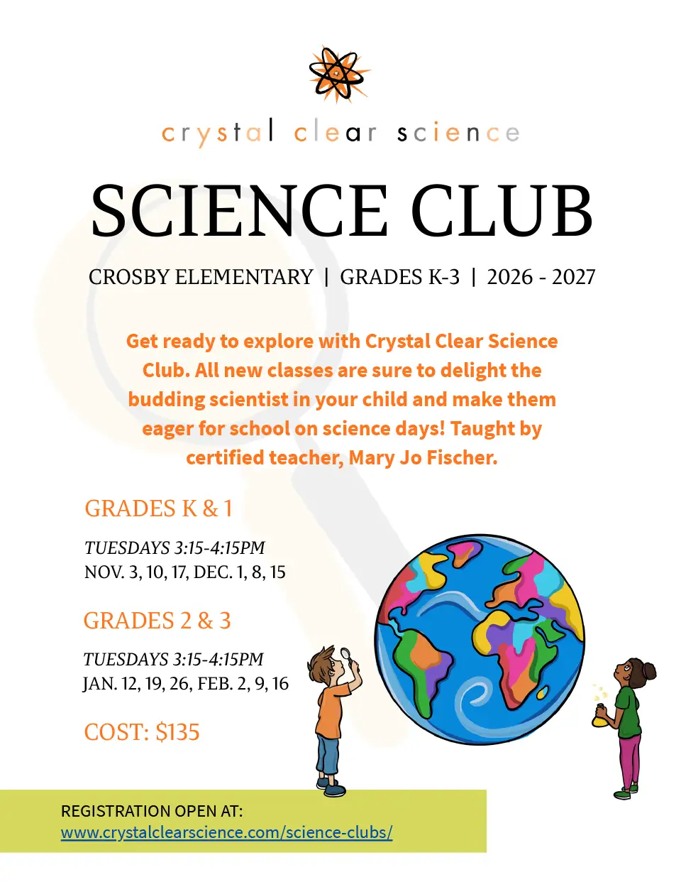 Crosby Science Club FLYER 26-27
